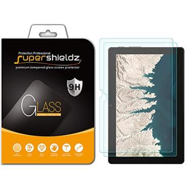 Imagem de Supershieldz (Pacote com 2) projetado para tablet Lenovo 10e Chromebook (10,1 polegadas), protetor de tela (vidro temperado) antiarranhões, sem bolhas