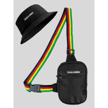 Imagem de Shoulder Bag Masculina Mini Bolsa Transversal Necessaire + Chapeu Buck