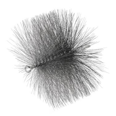 Imagem de PATIKIL Escova de limpeza de chaminé de 20 cm, escova de limpeza de chaminé redonda de aço inoxidável com encaixe NPT de 1/4 para tubos de secador de barraca de fogão a lareira, prata