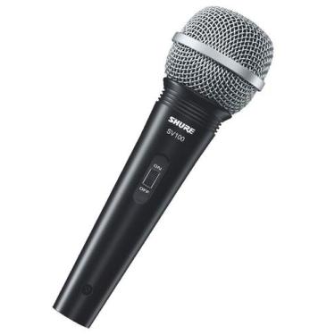 Imagem de Microfone Multiuso Shure SV100 com Fio Preto/Prata