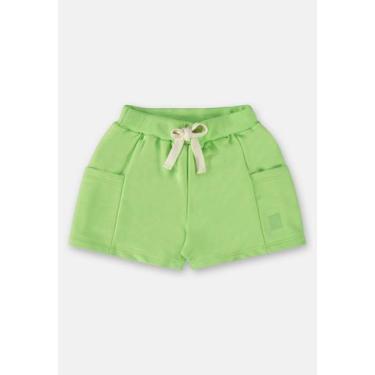 Imagem de Short Básico Infantil para Meninas Up Baby, Verde neon, 6