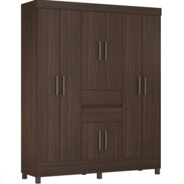 Imagem de Guarda Roupa Casal Demóbile Munique 8 portas 2 gavetas Café Touch 205