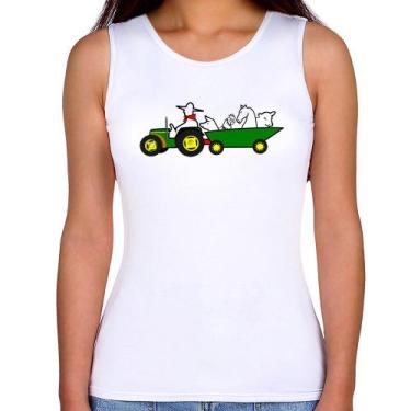 Imagem de Regata Feminina Fazendeiro - Foca na Moda, Branco, M