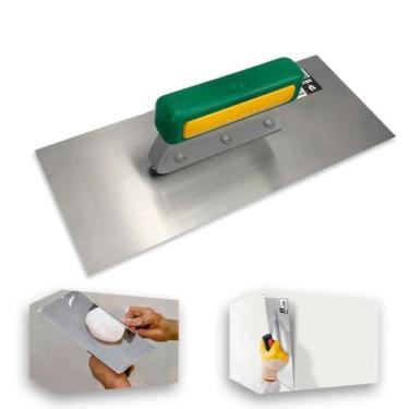 Imagem de Desempenadeira de Aço Inox Lisa Galo 113/00 113/05 29 x 12cm C/Cabo Ab