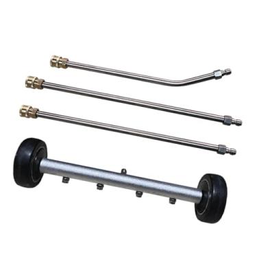 Imagem de Baoblaze Limpador de material rodante da arruela de pressão com 3 varinhas de extensão sob pulverizador de lavadora de carros Pulverizador de serviço pesado, Preto