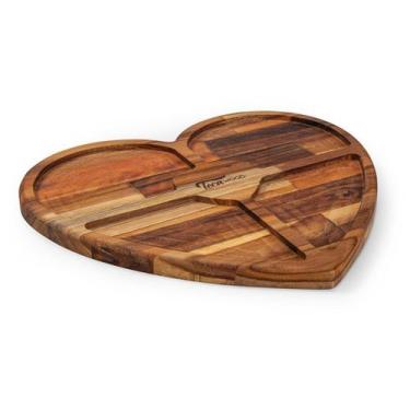 Imagem de Petisqueira Coração 4 Divisorias 35X30Cm Tecawood
