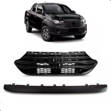 Imagem de Kit Grade Radiador Com Friso para Strada 2020 21 22 23 2024 - SP ACESS