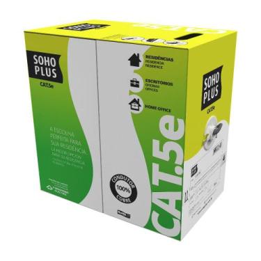 Imagem de Cabo Lan Sohoplus Cat5E 24Awg 305 Metros Cmx Cinza 23200102 - Furukawa