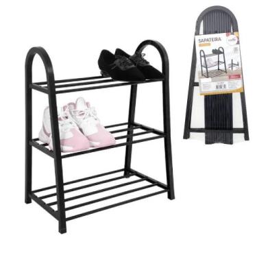 Imagem de Estante sapateira organizador 3 prateleiras tenis quarto closet hall e