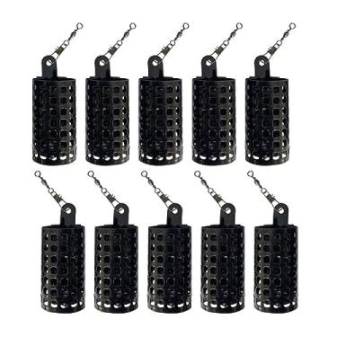Imagem de Gaiola de alimentador de pesca, gaiola de isca de pesca de metal para carpa, suporte de isca, 10 peças, 30 g, gaiola de isca de pesca