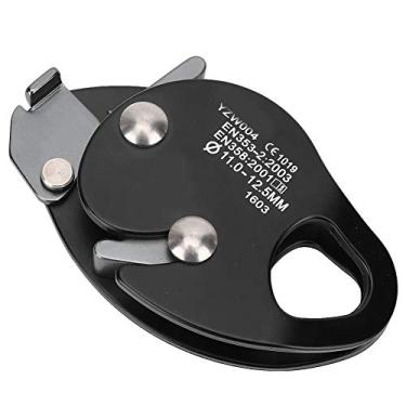 Imagem de Escalada descendente corda agarrar a frenagem automática parada descendente de pinça resgate anel de rappel para montanhismo escalada de alumínio de alumínio aço 11.6x6.7cm