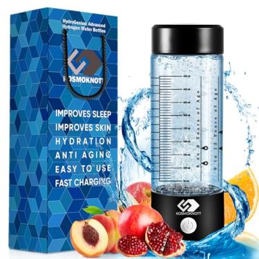 Imagem de Gerador de garrafa de água de hidrogênio marcado Hydrogenius por Kosmoknott garrafas de água, jarra de água hidrojarra, destiladores de água para casa, garrafa de água de filtro para purificação de