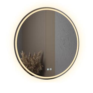 Imagem de Espelho LED 3 Cores Banheiro Dual Touch c/Desembaçador (80 Cm X 80 Cm) 110V