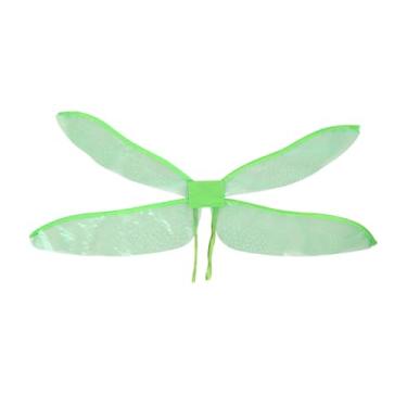 Imagem de Vaveren Fantasia de libélula com asas de fada, fantasia para adultos e crianças, para adereços fotográficos e eventos, Verde