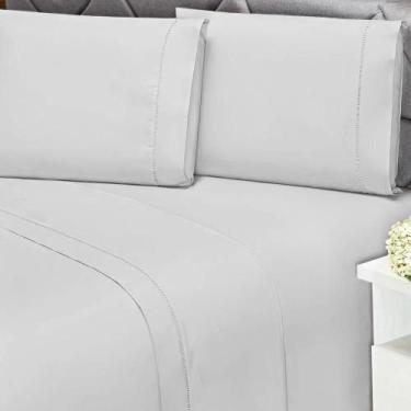 Imagem de Lençol Solteiro King Com Elástico Premier - Andreza Branco - Andreza E