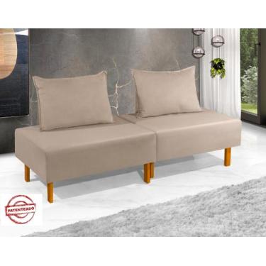 Imagem de Cama Dobrável Com Encosto Para Camping Sofá Cama Portátil Acomodar Vis