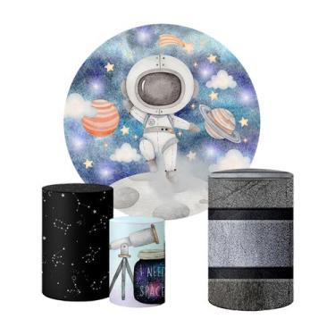 Imagem de Trio Capas Cilindro + Painel Redondo 1,50m Astronauta - Fadrix, K1AST0