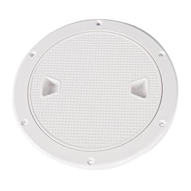 Imagem de JicSuXi Tampa de placa de de barco de inspeção, peças de reposição, suprimentos, placa de de inspeção, escotilha redonda para instalações, Branco, 8 Inch