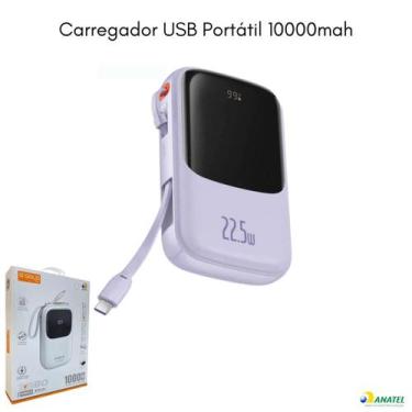 Imagem de Power Bank Carregador USB Portátil 10000mah Display Digital 22.5W - A'