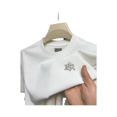 Imagem de Camiseta Masculina De Algodão Sem Costura Com Gola Redonda E Manga Cur