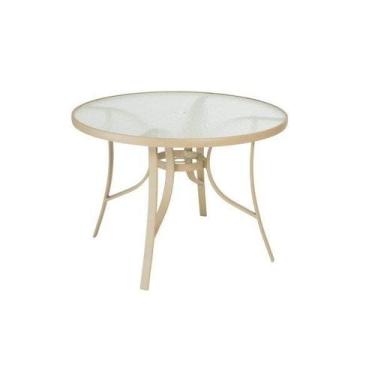 Imagem de Mesa Redonda Tampo em Vidro Slim 102,5cm - Mestra Móveis