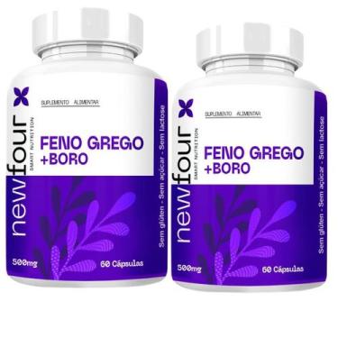 Imagem de Feno Grego + Boro 60 Cápsulas Kit 02 Unidades - New Four