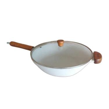 Imagem de Frigideira Wok Teflon Antiaderente Marmorizado Javali Cm28cm