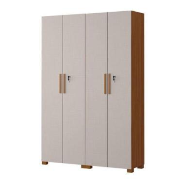 Imagem de Kit com 2 Armários Multiuso Escritório Nt4020 4 Portas e Prateleiras -