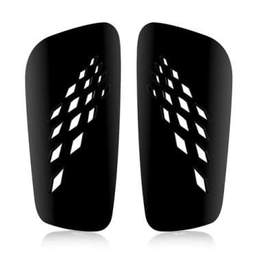 Imagem de 2 mini caneleiras de futebol, 16,89 x 8,15 cm, mini caneleiras de proteção para homens, mulheres, meninos e meninas (preto)