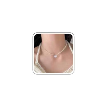 Imagem de Aneneiceera Gargantilha vintage de cristal roxo borboleta colar de strass roxo colar de ametista crua colar curto CZ colar de borboleta joia para mulheres, Adjustable, Zinco, Sem Pedra Preciosa