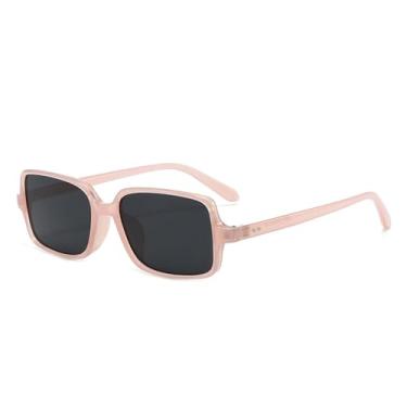 Imagem de Óculos de Sol Masculino Rivets com Lentes Transparentes UV400 e Armação Feminina para Esportes ao Ar Livre, Corrida e Ciclismo, Rosa e Cinza