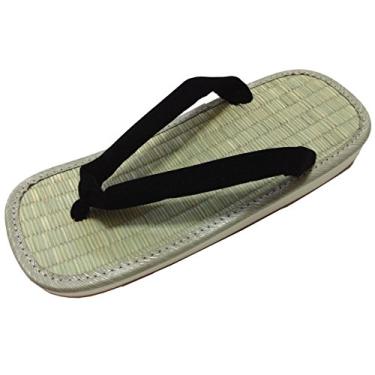 Imagem de Sandália masculina Edoten Japan AmeZoko Igusa preta Setta Zouri, Preto, X-Large