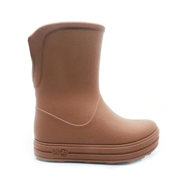 Imagem de Galocha Infantil Menino Básica Reciclável Confortável Plugt Linha Sustentável Leve Macia (Marrom, BR, Criança de 4 a 8 anos, Faixa Numérico, 23, 24)