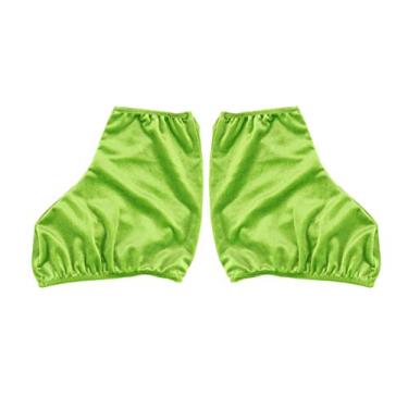 Imagem de Milisten Capas elásticas para botas de skate com mangas para sapatos de hóquei e patins verdes para proteção
