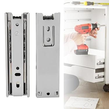 Imagem de 2 peças de corrediças de gaveta de extensão completa de 12 cm, rolamento de esferas, trilho para armário de cozinha, guarda-roupa, com faixa de 35 mm de largura de 20 kg