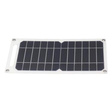 Imagem de Garosa Carregador de Painel Solar Usb Monocristalino Portátil 6w 6v 1a Painel Solar para Acampamento Pesca Caminhadas Com Furo Pendurado para Pequenos Dispositivos