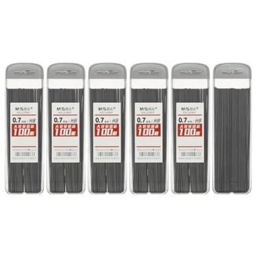 Imagem de PATIKIL 600 peças de grafite mecânico HB, refil de grafite preto de 0,7 mm, refis de lápis resistente à quebra para escrita, material de escritório, cinza