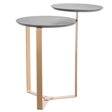 Imagem de Mesa Lateral Dupla Base Dourada - Nero