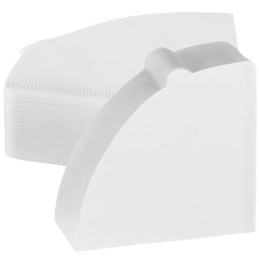 Imagem de FsLvniu Filtros de café, filtros de cone branco tamanho 02, 100 filtros descartáveis de papel natural, filtro de café para 2 a 4 xícaras para cafeteira para derramar e pingar