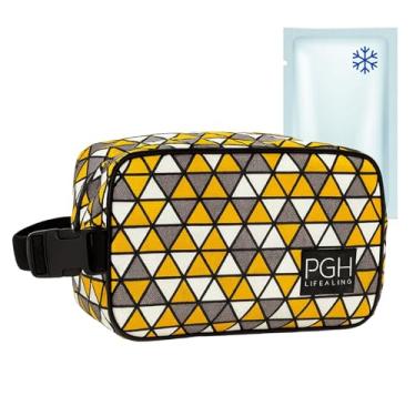 Imagem de Lancheira Bolsa Térmica Adulto ou Infantil Pequena, PGH Snacker (Mustard com Gelo)