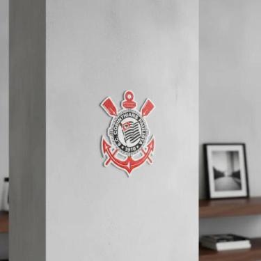Imagem de Placa Decorativa Escudo Corinthians 20x15.5cm Metal Ref. RE0171B - MIL