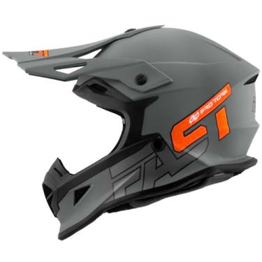 Imagem de Capacete Motocross Pro Tork Fast 788 Grey Fosco Cinza/laranja Tam. 60
