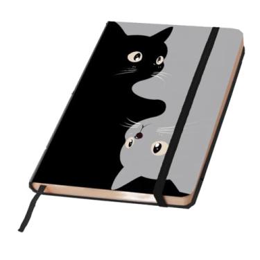 Imagem de Caderno & Sketchbook. 21x14cm tema Dois gatos, Caderno de Desenho Ideal para Criatividade, Papel Resistente para Lápis e Tintas(COM pauta (para Escrever))