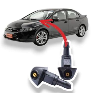 Imagem de Par Brucutu Capô para Honda Civic 2007 a 2011 Esguicho Parabrisa