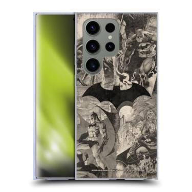 Imagem de Head Case Designs Capa de gel macio oficialmente licenciada do Batman DC Comics colagem envelhecida e silenciosa compatível com Samsung Galaxy S24 Ultra 5G