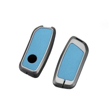 Imagem de Capa anti-riscos de liga de zinco para chave de carro, compatível com BMW X1 U11 / 7 Series G70 I7 X7 G07 LCI IX I20 G09 XM U06 G81 M3 2023(Single shell-blue)
