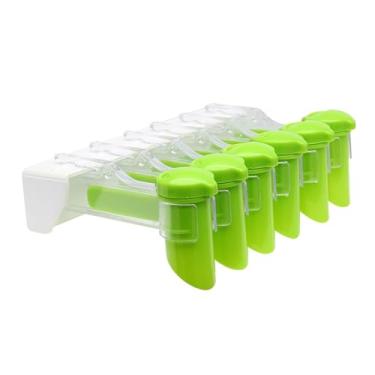 Imagem de Organizador de Temperos Cozinha em Prateleira - Parede-Montado com Design 3 Buracos Clipe Fechamento e Dispenser Gancho sem Furacão para Sacos Tempero