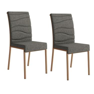 Imagem de Cadeira Duna Carraro Grafite Com Rosê