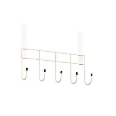 Imagem de Cabide 6 Ganchos para Porta Branco - LHP AMARAL METAL E ARAMADOS
