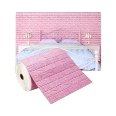 Imagem de Papel De Parede 3D Autoadesivo De Espuma Com Efeito Tijolo Antigo 70cm